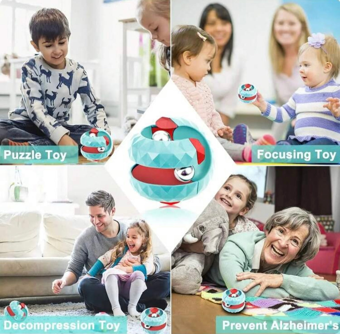 Orbitalna Piłka Antystresowa – Sensoryczny Fidget do Relaksu, Koncentracji i Zabawy