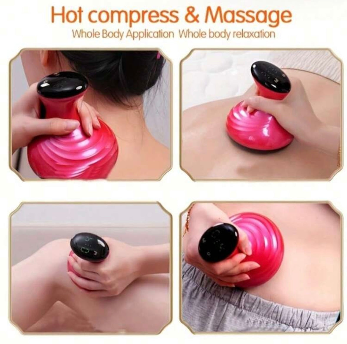 Elektryczny Masażer Gua Sha z Przyssawką — Antycellulitowy Masaż i Lifting w Domu