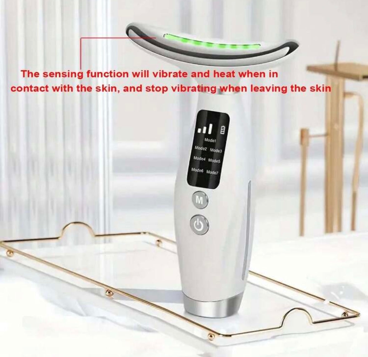 Masażer Szyi i Twarzy 7-Kolorowy LED – do Codziennej Pielęgnacji i Relaksu