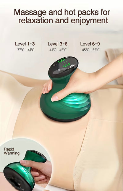 Elektryczny Masażer Gua Sha z Przyssawką — Antycellulitowy Masaż i Lifting w Domu