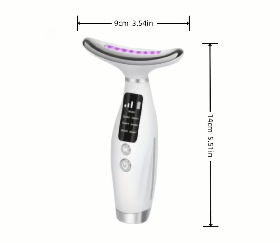 Masażer Szyi i Twarzy 7-Kolorowy LED – do Codziennej Pielęgnacji i Relaksu